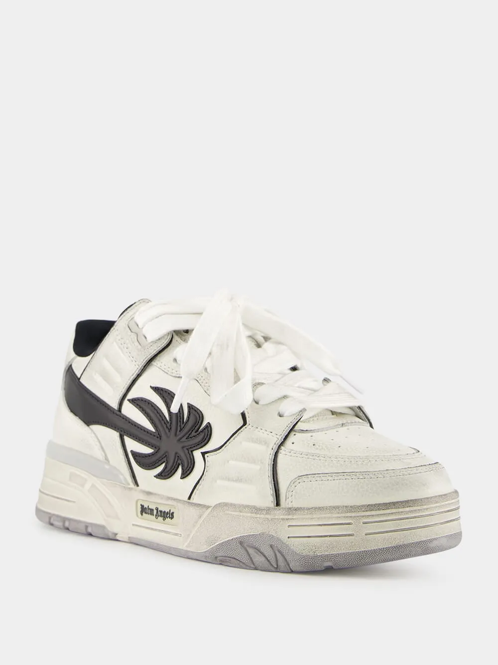 White and Black Venice Worn-Out Sneakers sold by Fashion Clinic product image thumbnail 2