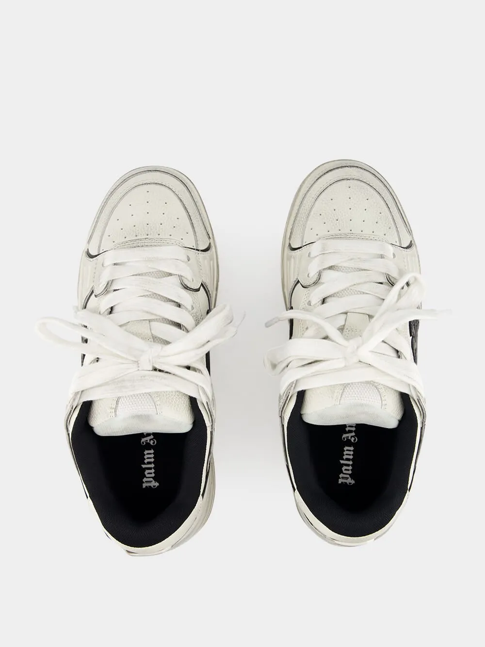 White and Black Venice Worn-Out Sneakers sold by Fashion Clinic product image thumbnail 4