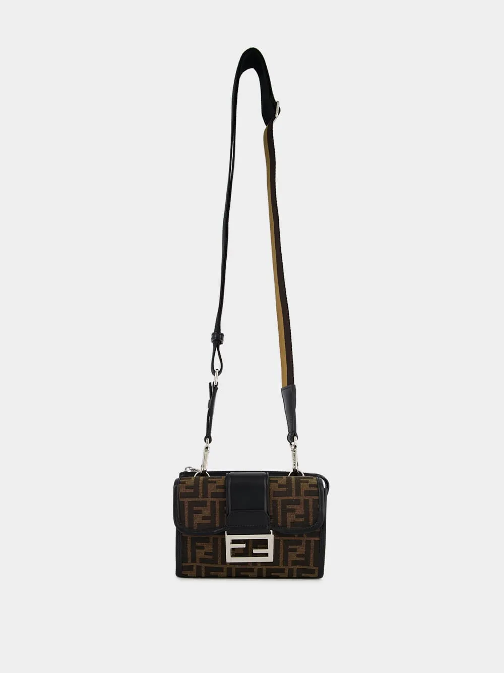 Double Baguette Brown FF Jacquard Bag sold by Fashion Clinic product image thumbnail 3
