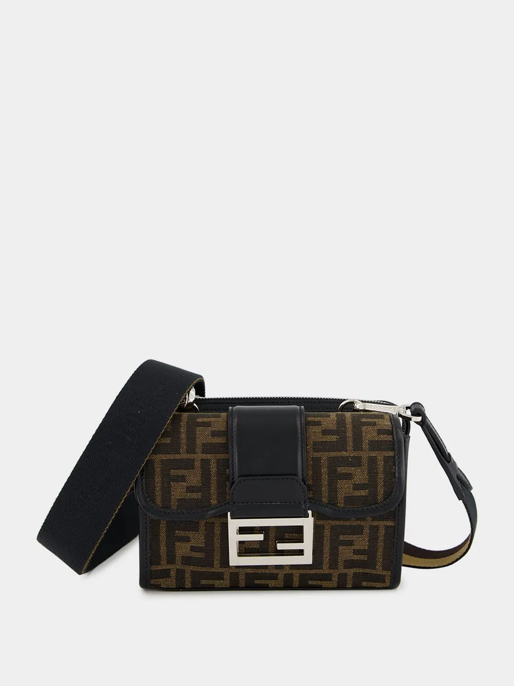 Double Baguette Brown FF Jacquard Bag sold by Fashion Clinic product image thumbnail 2