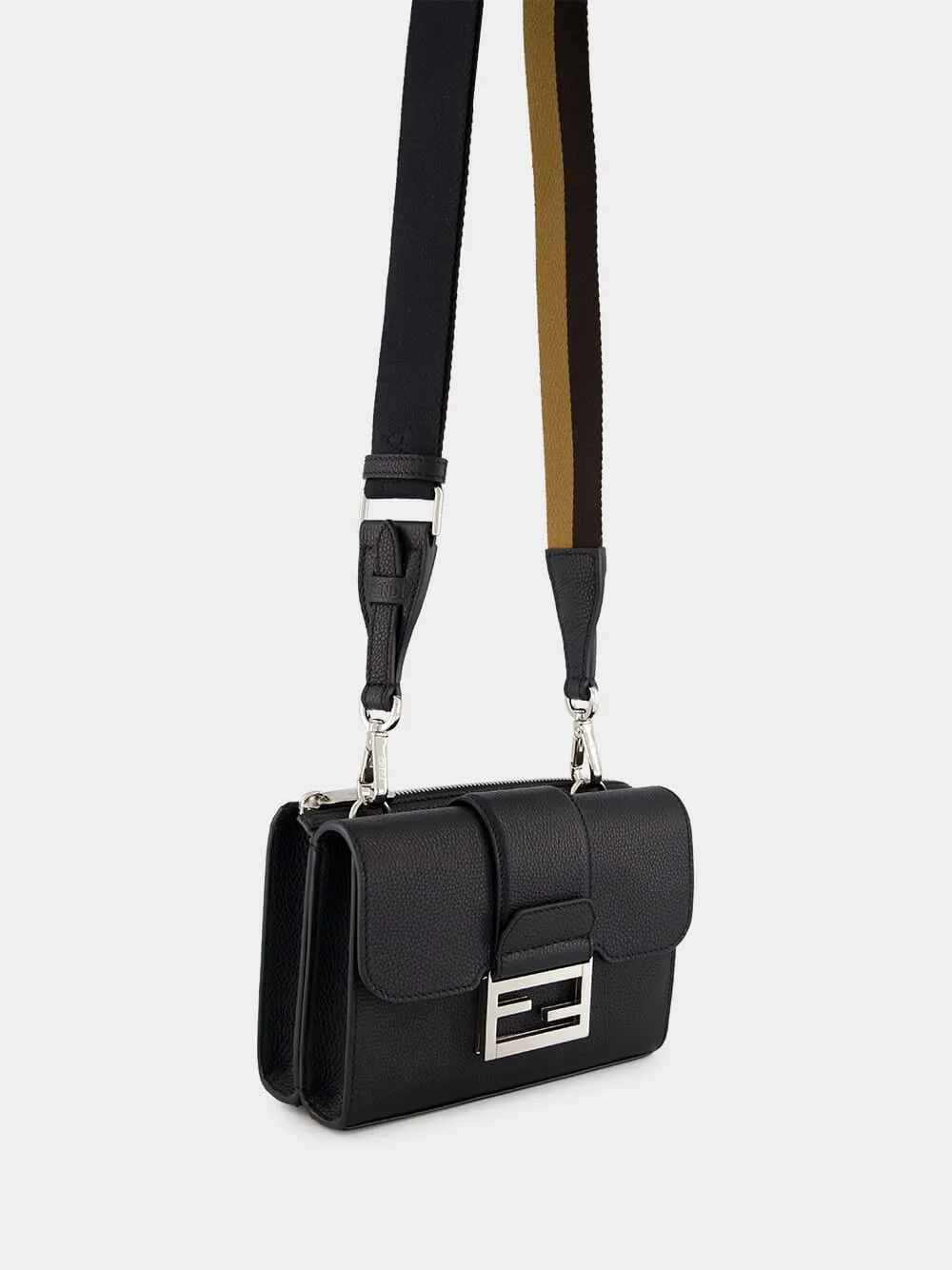 Double Baguette Black Leather Bag sold by Fashion Clinic product image thumbnail 3