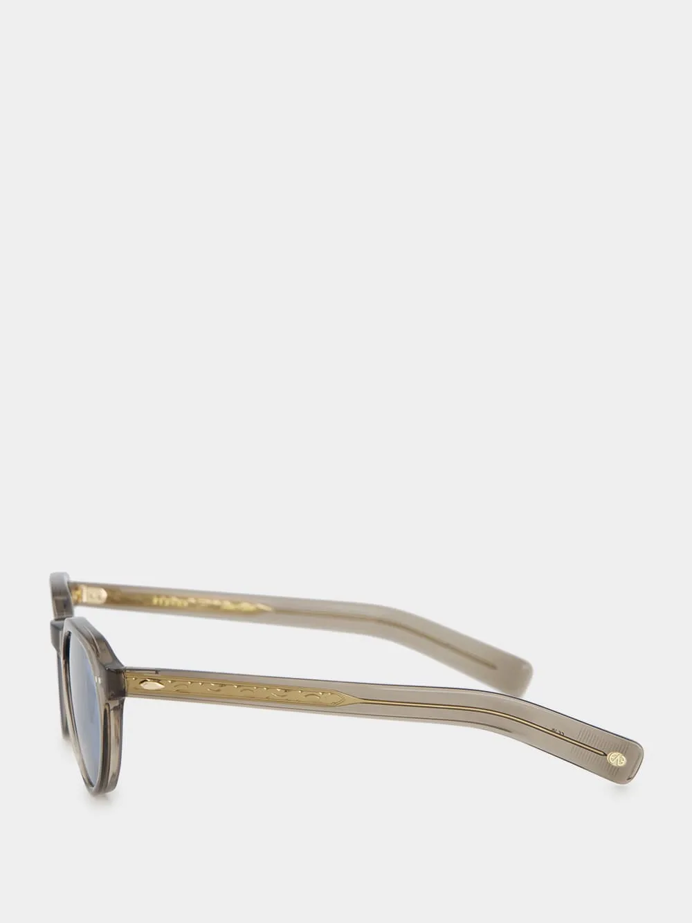 Smoke Grey Lubin Round Acetate Sunglasses sold by Fashion Clinic product image thumbnail 3