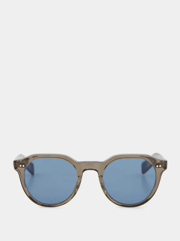 Smoke Grey Lubin Round Acetate Sunglasses sold by Fashion Clinic