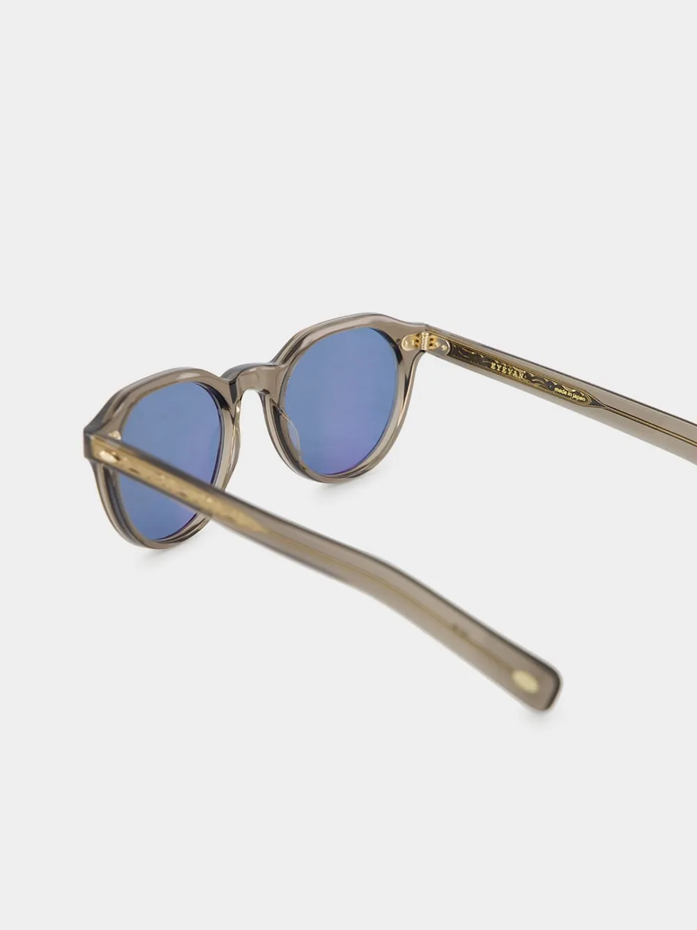 Smoke Grey Lubin Round Acetate Sunglasses sold by Fashion Clinic product image thumbnail 4