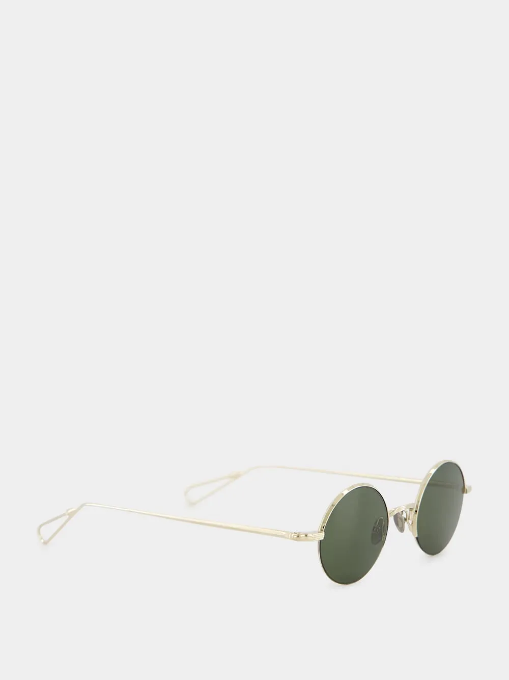 Grey Gold and Green Round Nylon Sunglasses sold by Fashion Clinic product image thumbnail 2