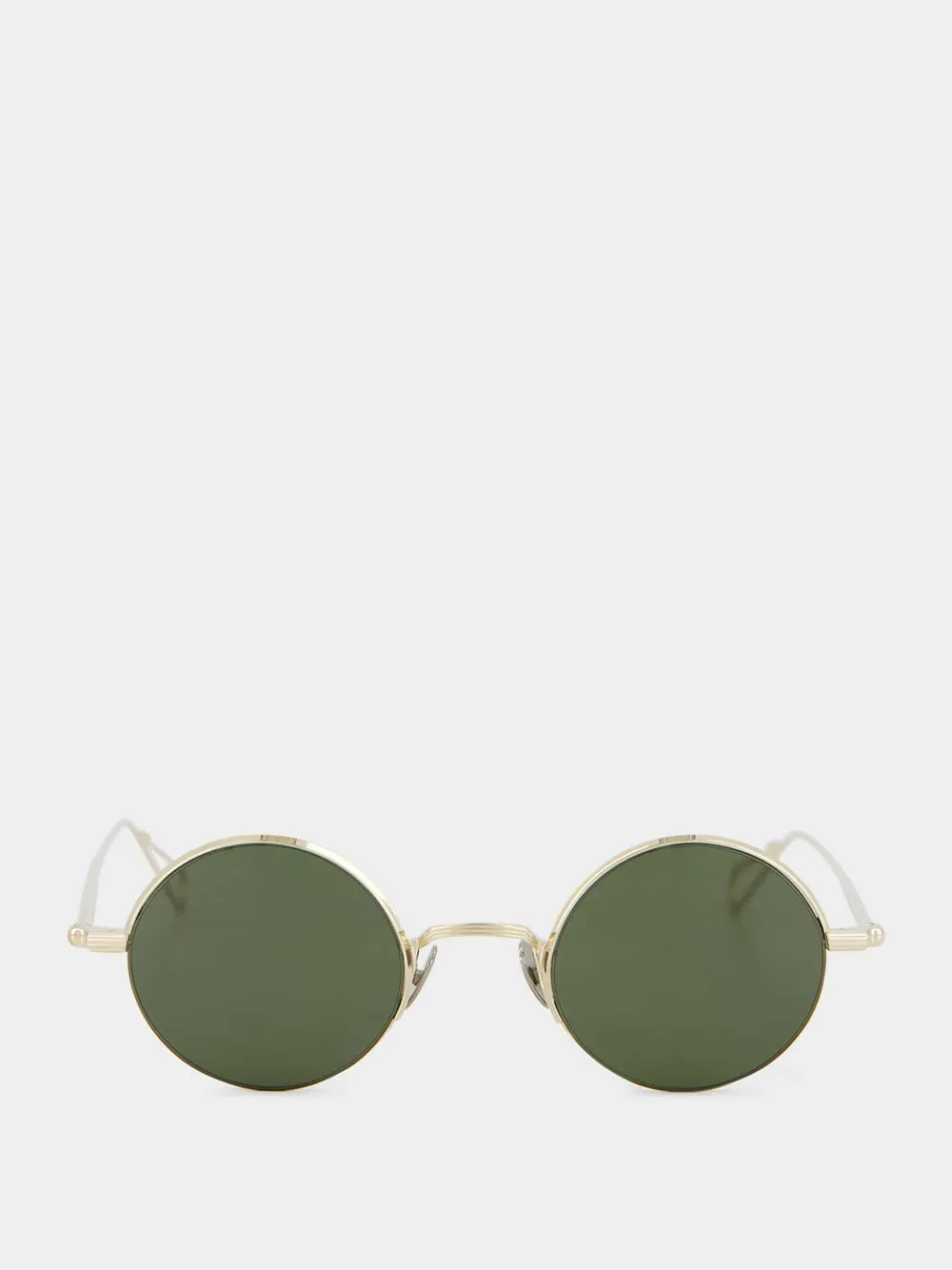 Grey Gold and Green Round Nylon Sunglasses sold by Fashion Clinic