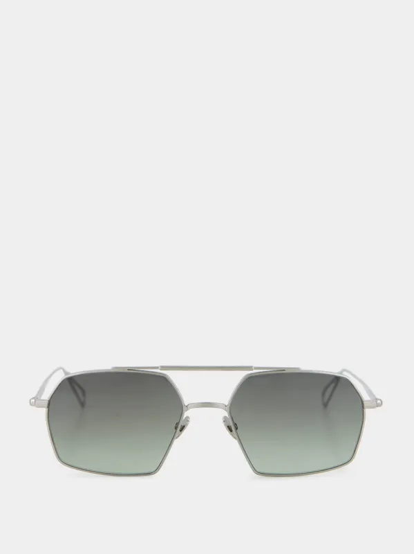Ruthenium Brushed Haussmann Square Sunglasses sold by Fashion Clinic