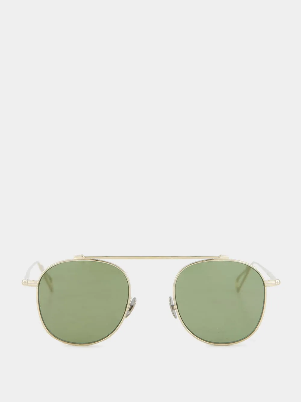 Grey Gold and Khaki Light Belleville Round Sunglasses sold by Fashion Clinic