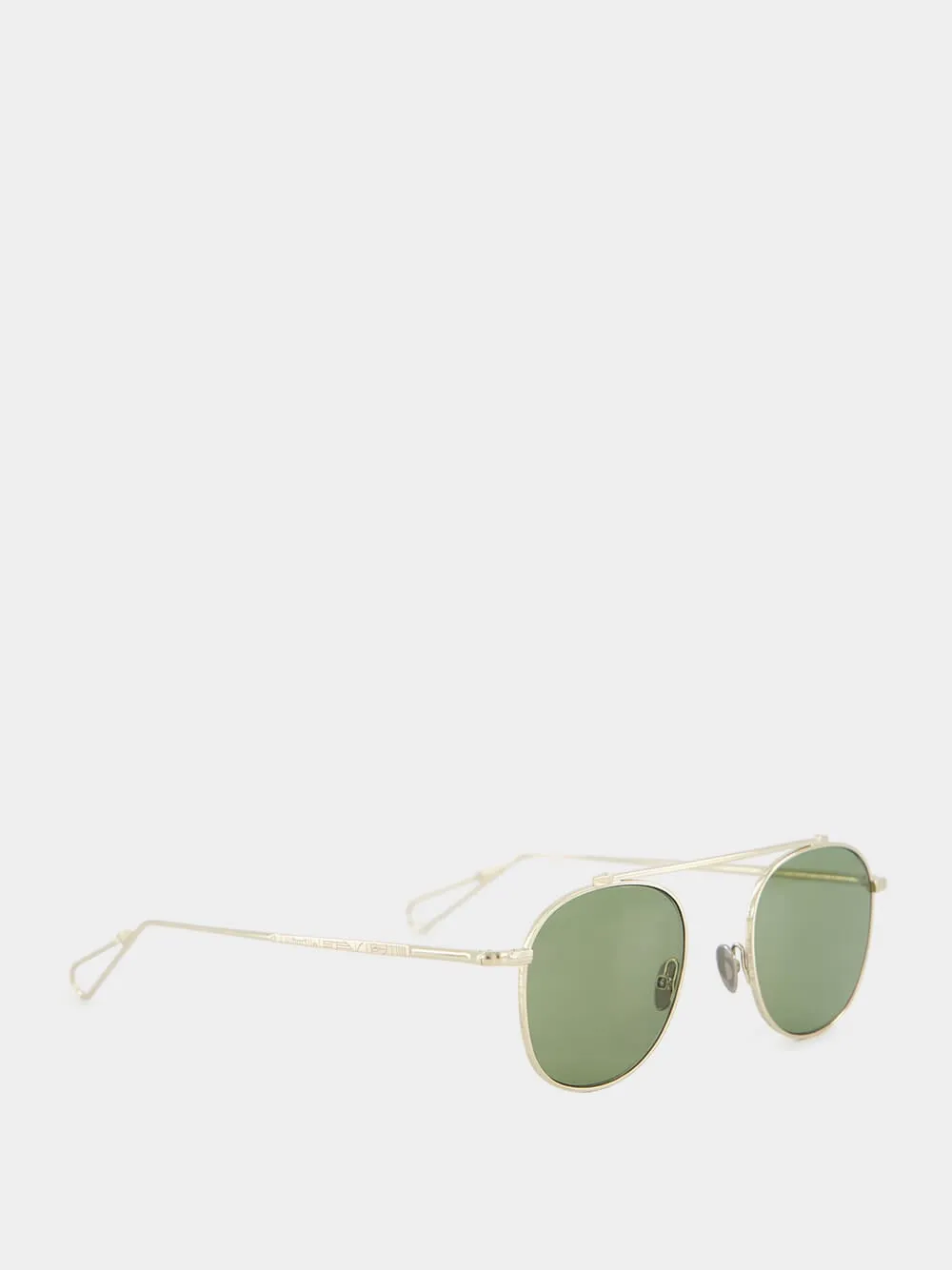 Grey Gold and Khaki Light Belleville Round Sunglasses sold by Fashion Clinic product image thumbnail 2