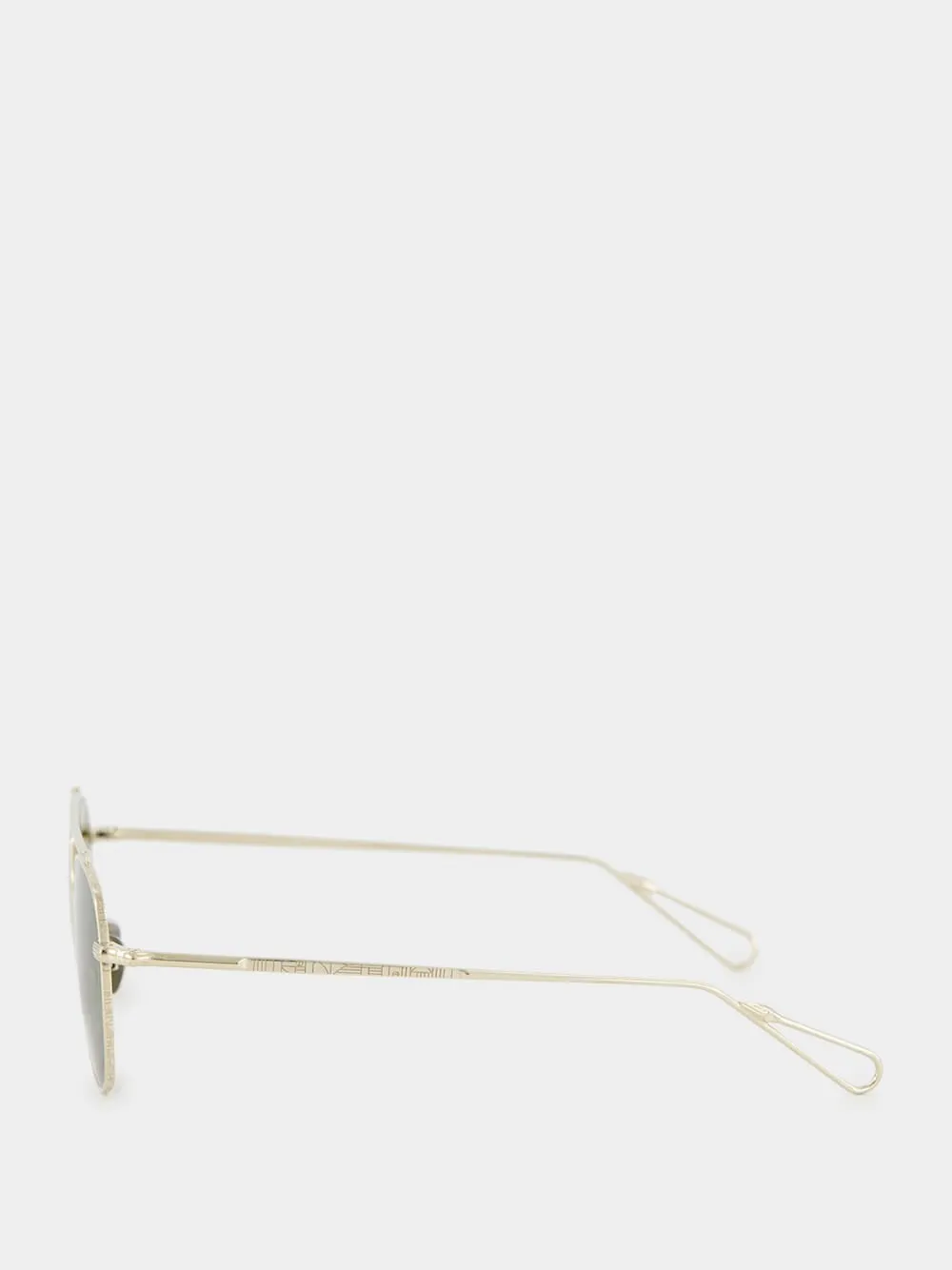 Grey Gold and Khaki Light Belleville Round Sunglasses sold by Fashion Clinic product image thumbnail 3