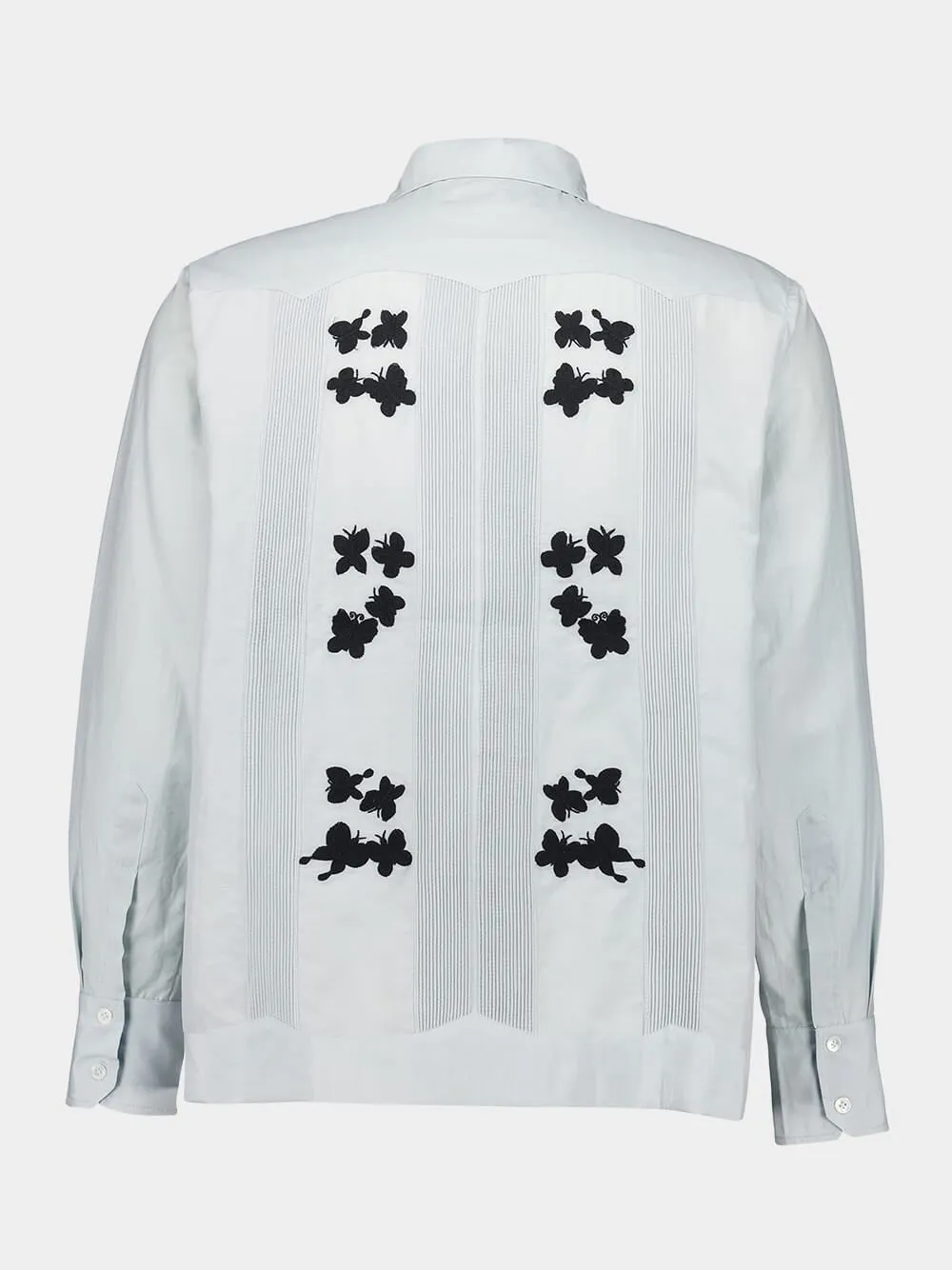 Light Blue Secret Embroidered Shirt sold by Fashion Clinic product image thumbnail 3