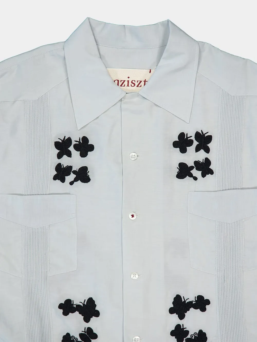 Light Blue Secret Embroidered Shirt sold by Fashion Clinic product image thumbnail 4