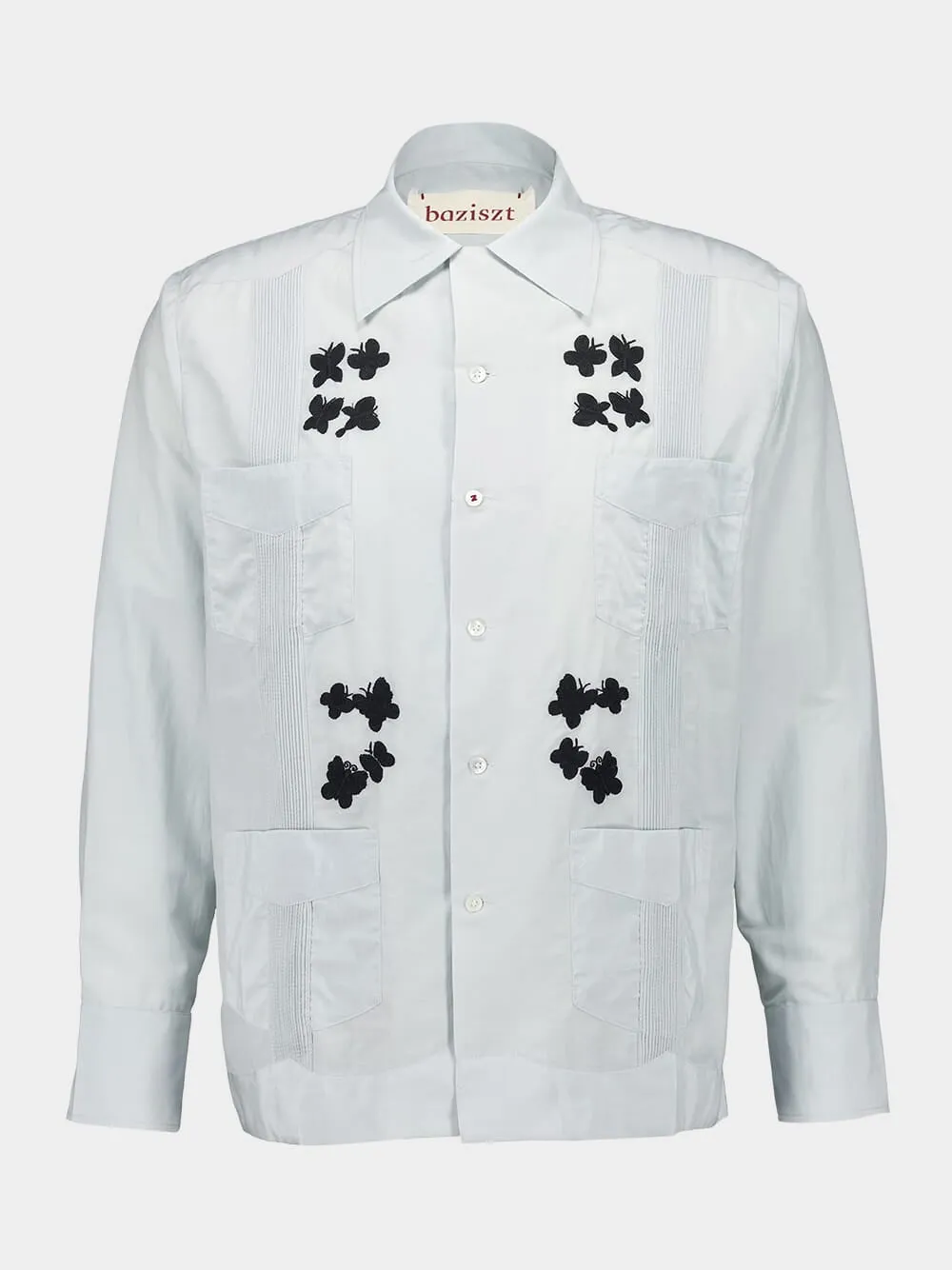 Light Blue Secret Embroidered Shirt sold by Fashion Clinic product image thumbnail 2