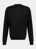 Black Silk Crew-Neck Sweater sold by Fashion Clinic