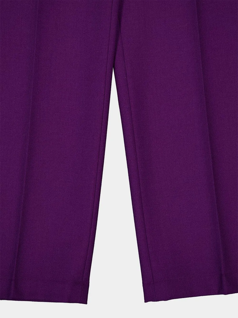 Purple Pleated Wool Pants sold by Fashion Clinic product image thumbnail 4