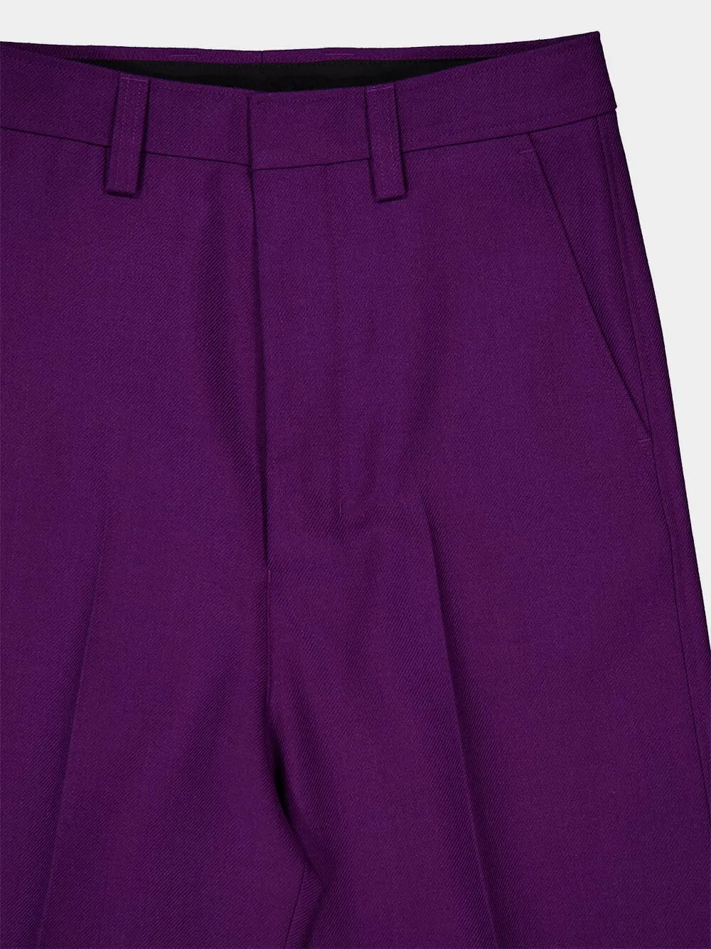 Purple Pleated Wool Pants sold by Fashion Clinic product image thumbnail 3