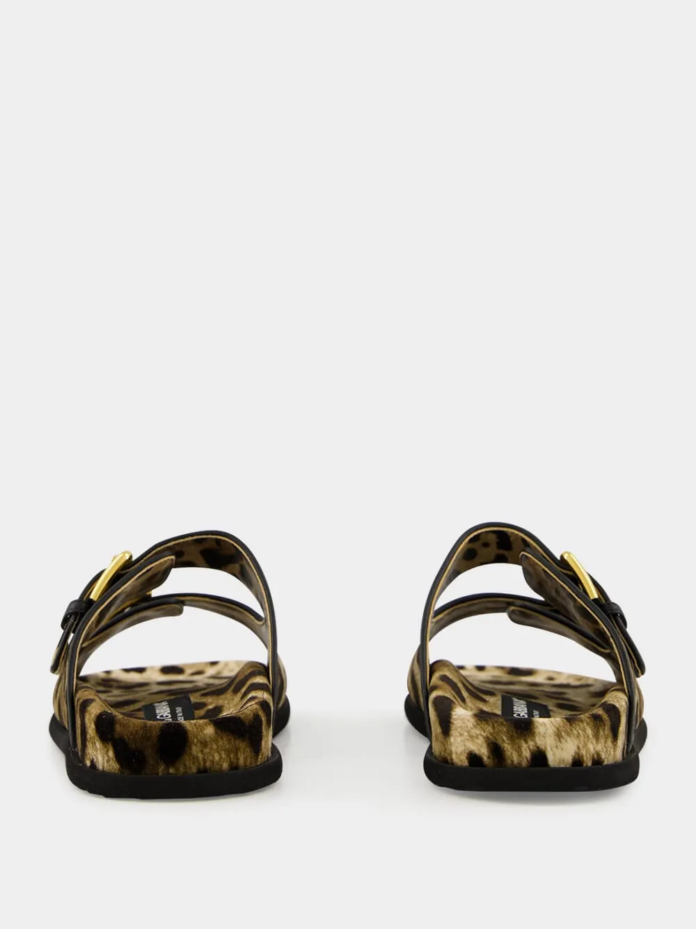 Leopard-Print Velvet Hawaiian Sliders sold by Fashion Clinic product image thumbnail 5