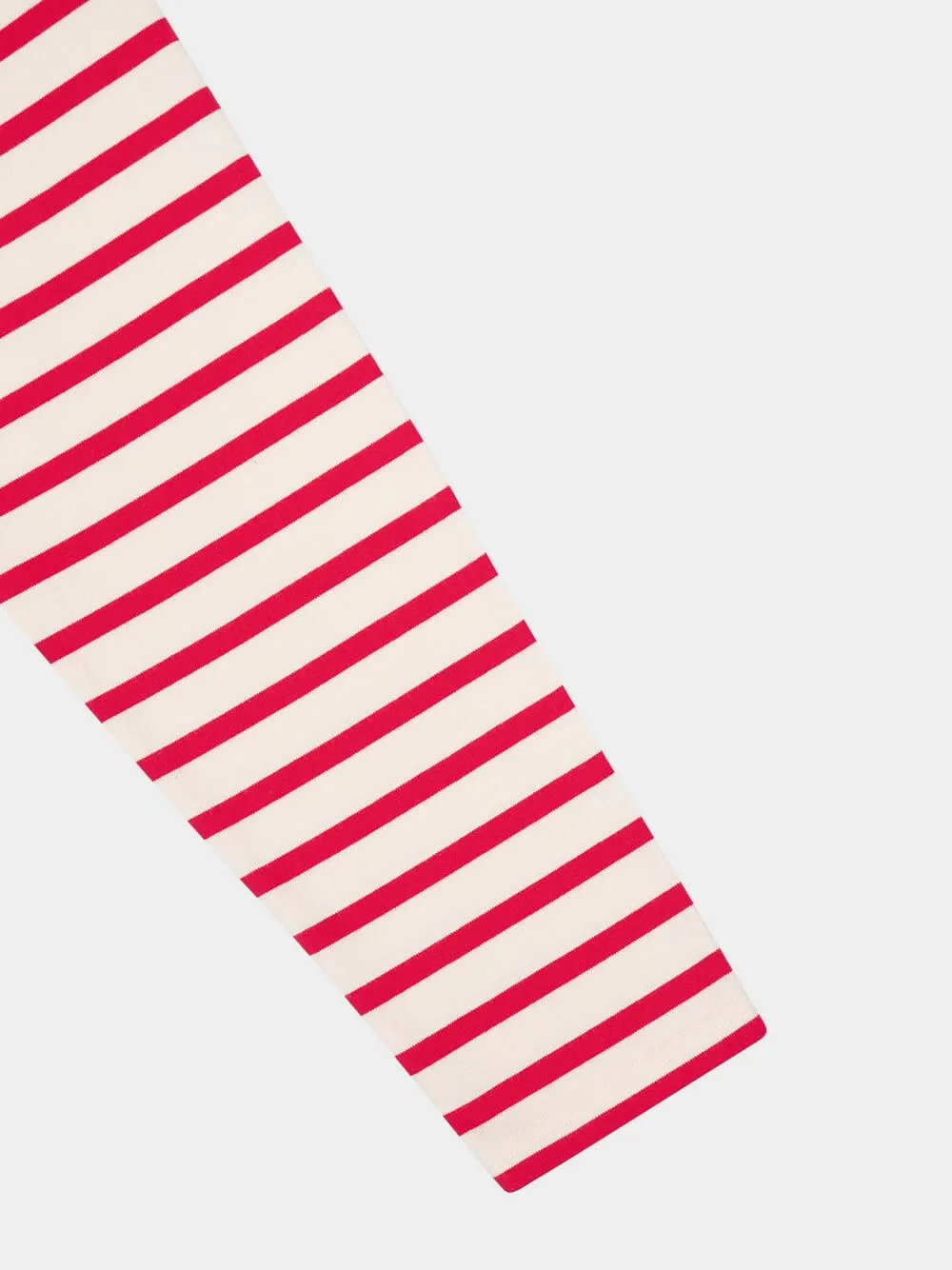 Ivory and Red Striped Cotton Jersey Long-Sleeved Top sold by Fashion Clinic product image thumbnail 4