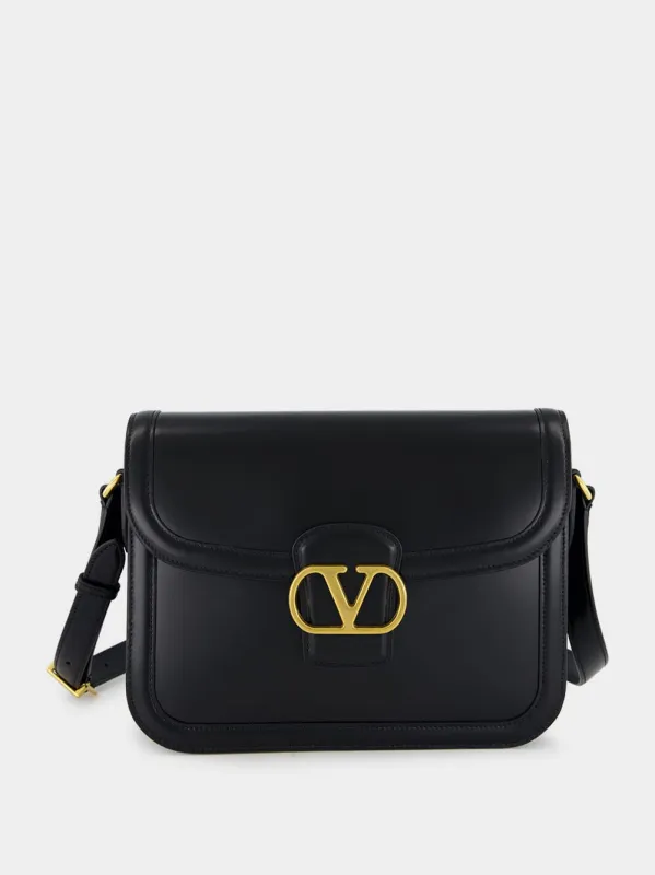 Black 9to5 Smooth Calfskin Shoulder Bag sold by Fashion Clinic