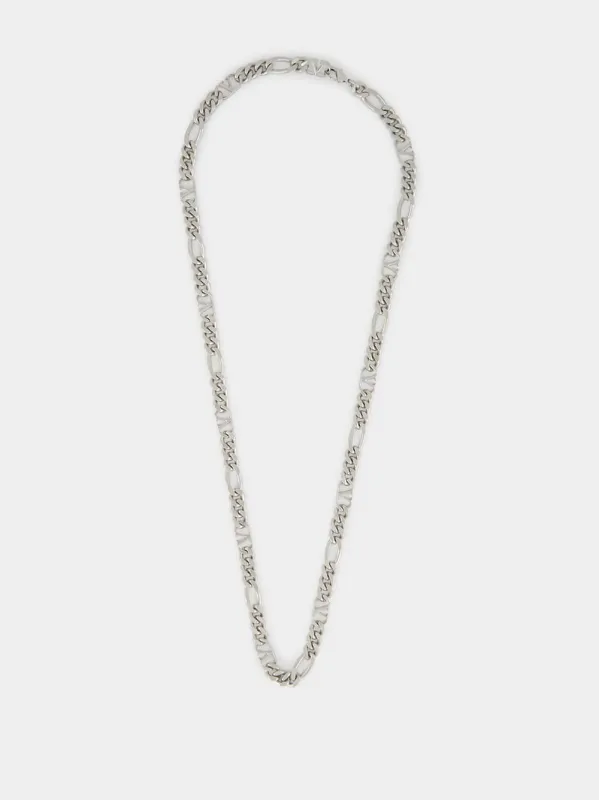 Palladium VLogo Signature Metal Necklace sold by Fashion Clinic