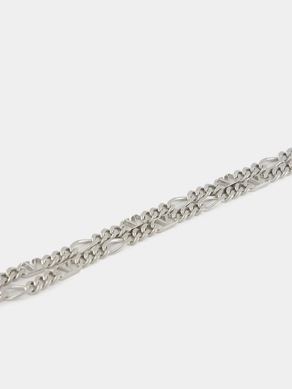 Palladium VLogo Signature Metal Necklace sold by Fashion Clinic product image thumbnail 2