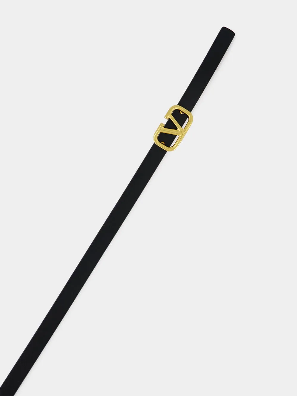 Black and Red Reversible Vlogo Signature Leather Belt sold by Fashion Clinic product image thumbnail 2