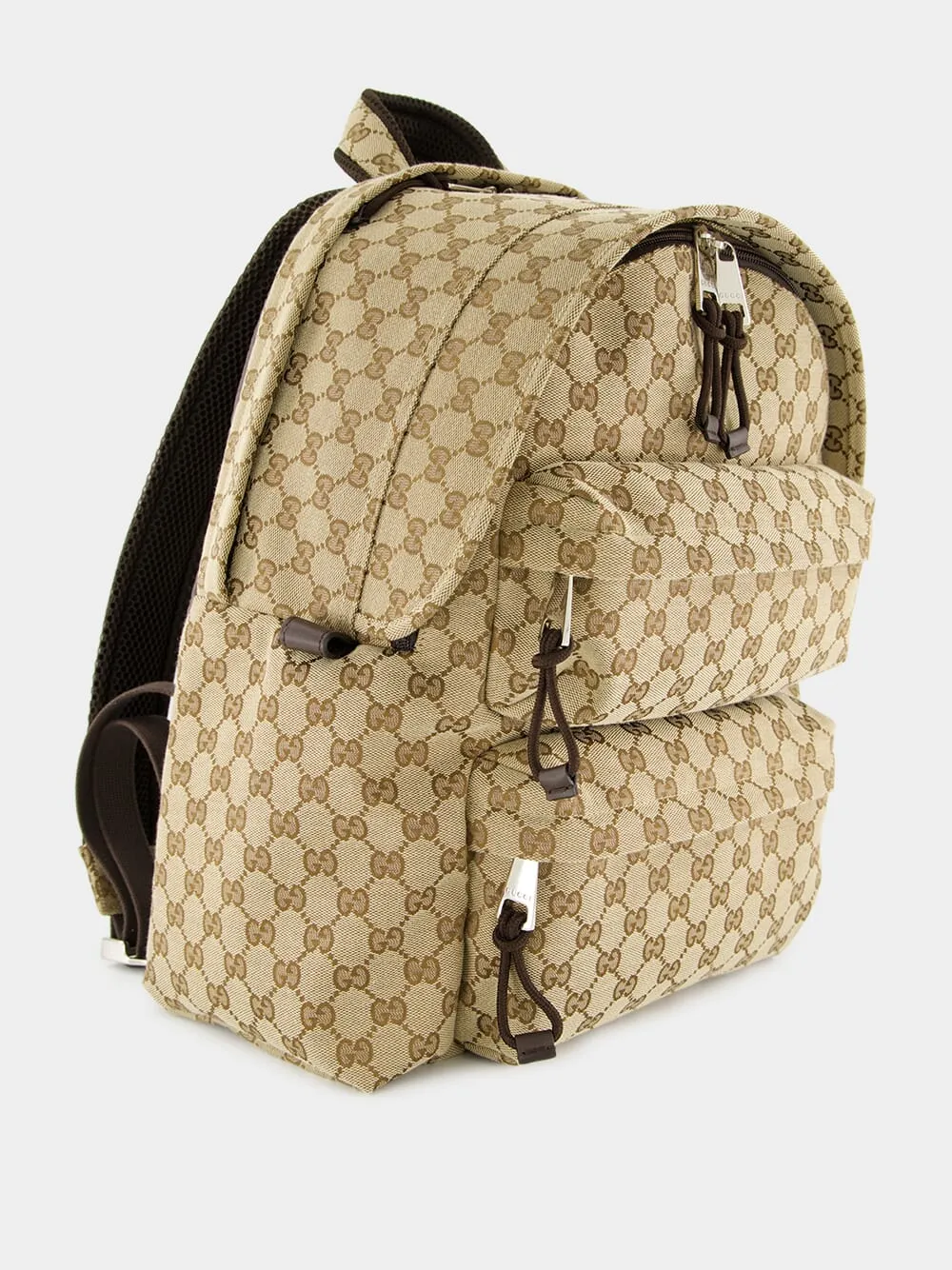 Beige Medium Backpack with GG Logo sold by Fashion Clinic product image thumbnail 2