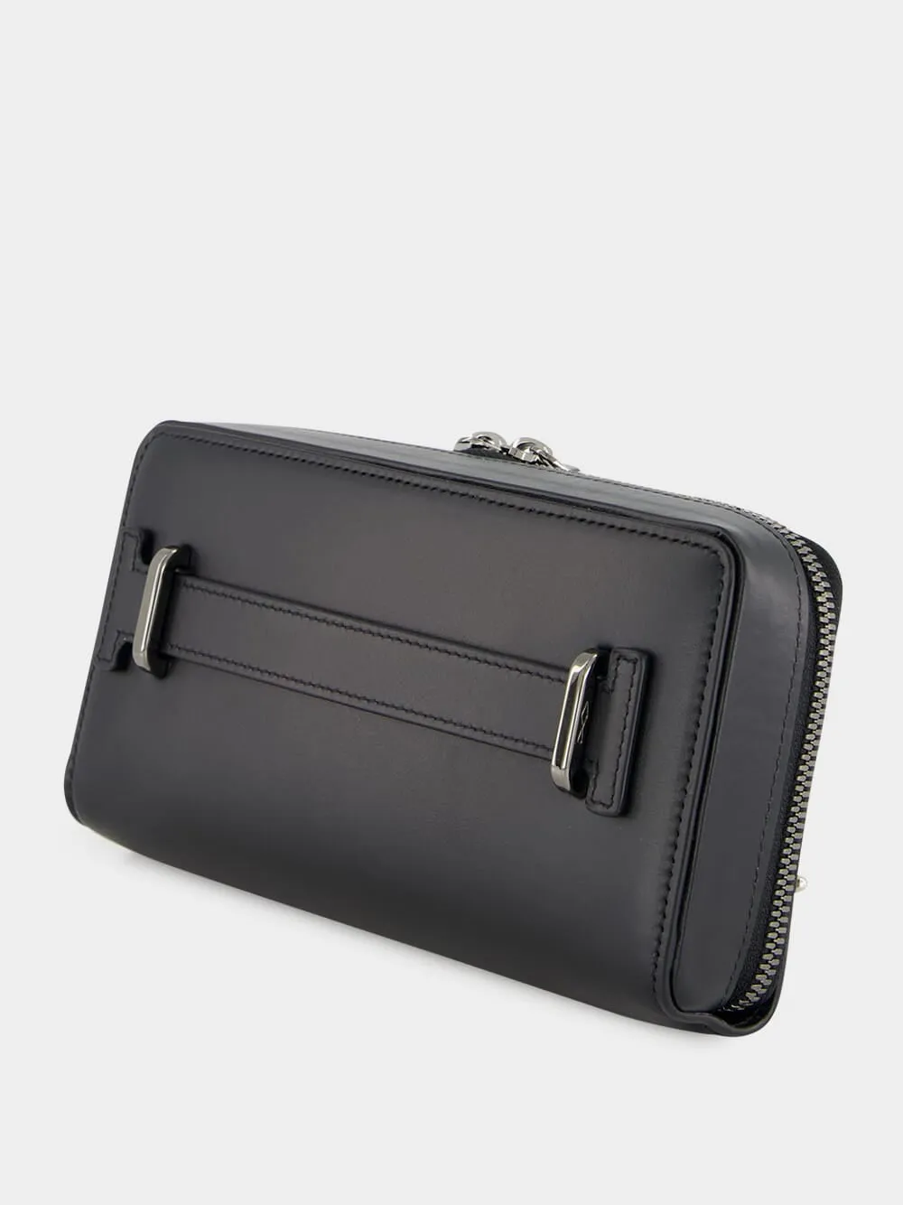Black Zipped Calf Leather Wallet Kypipouch sold by Fashion Clinic product image thumbnail 4