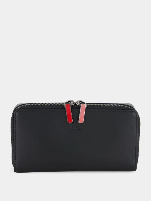 Black Zipped Calf Leather Wallet Kypipouch made by Christian Louboutin