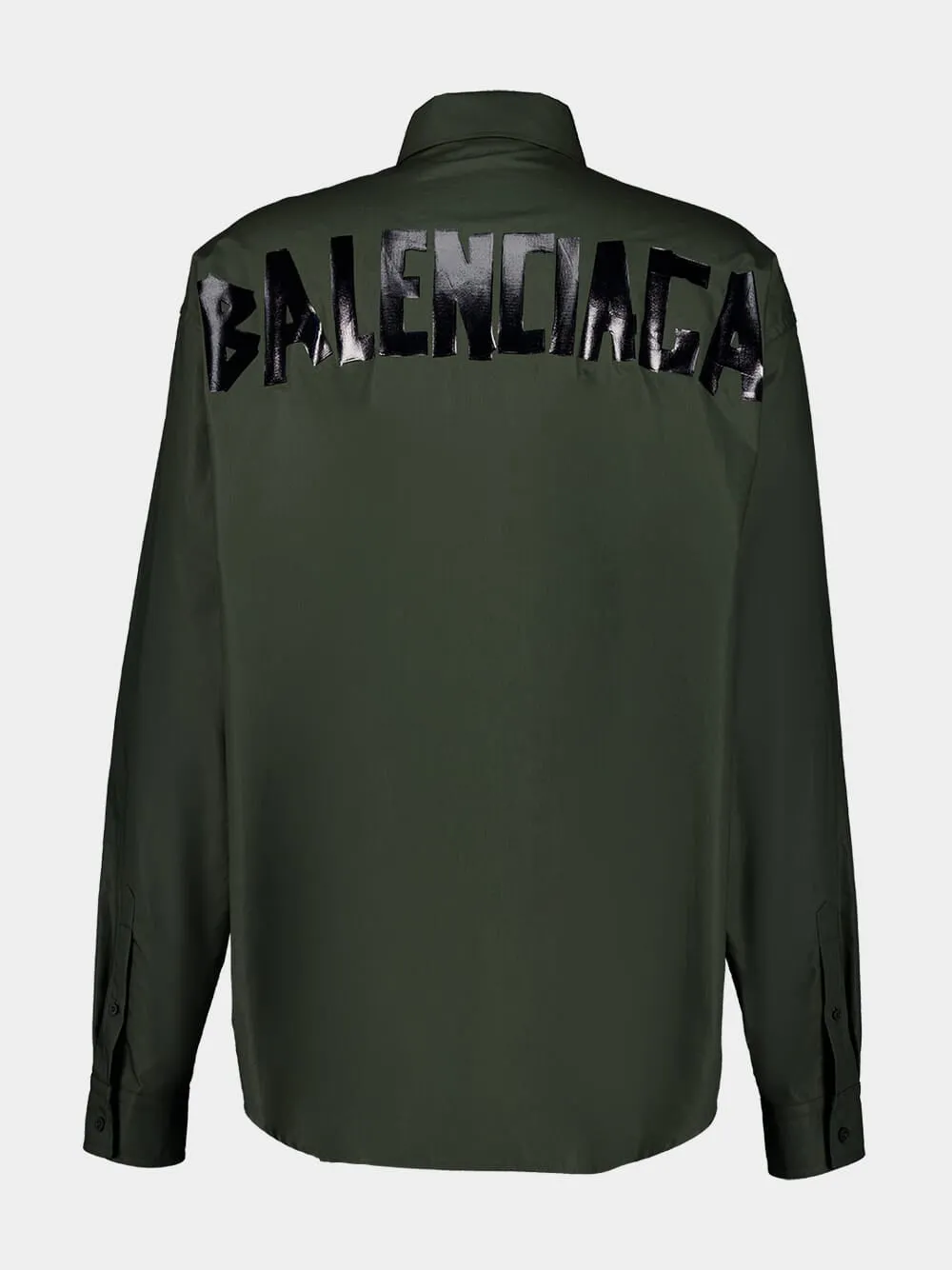 Khaki Green Logo Print Long Sleeve Shirt sold by Fashion Clinic product image thumbnail 2