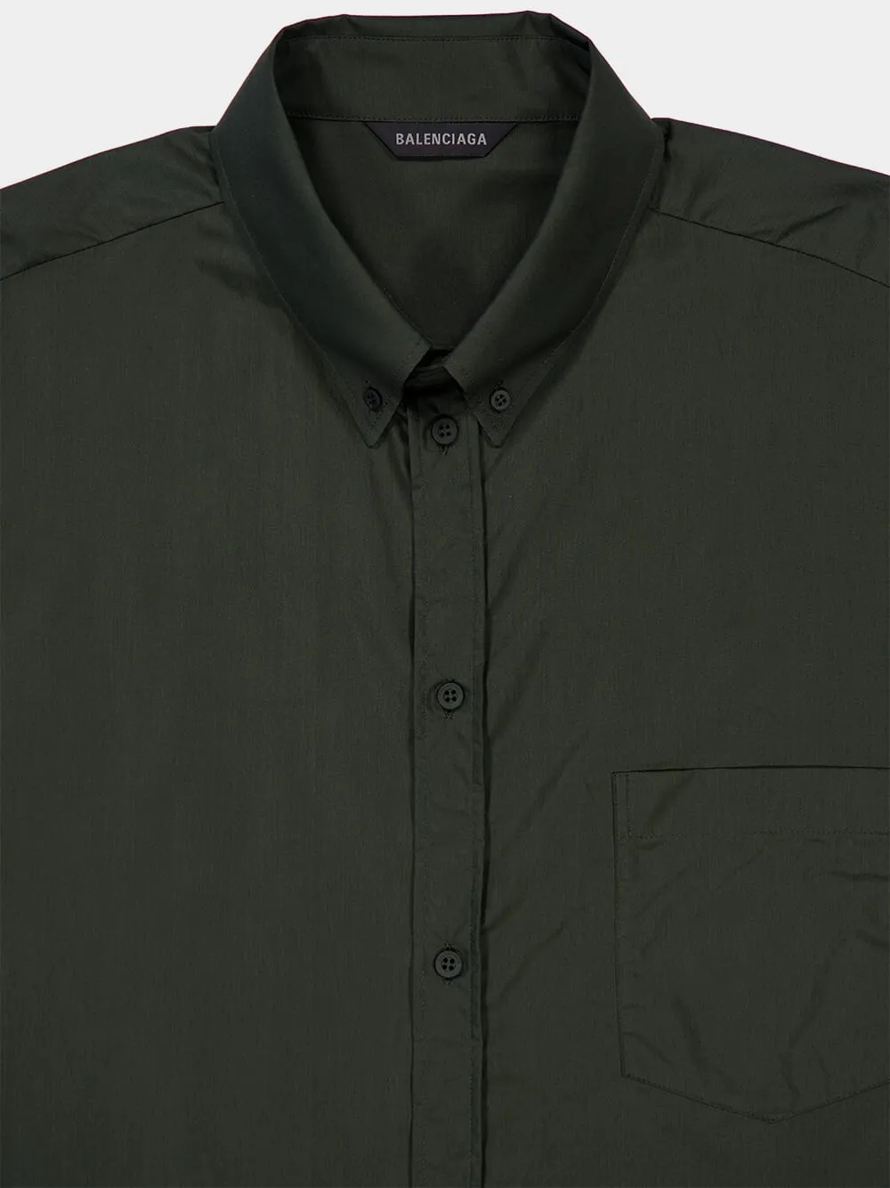 Khaki Green Logo Print Long Sleeve Shirt sold by Fashion Clinic product image thumbnail 3