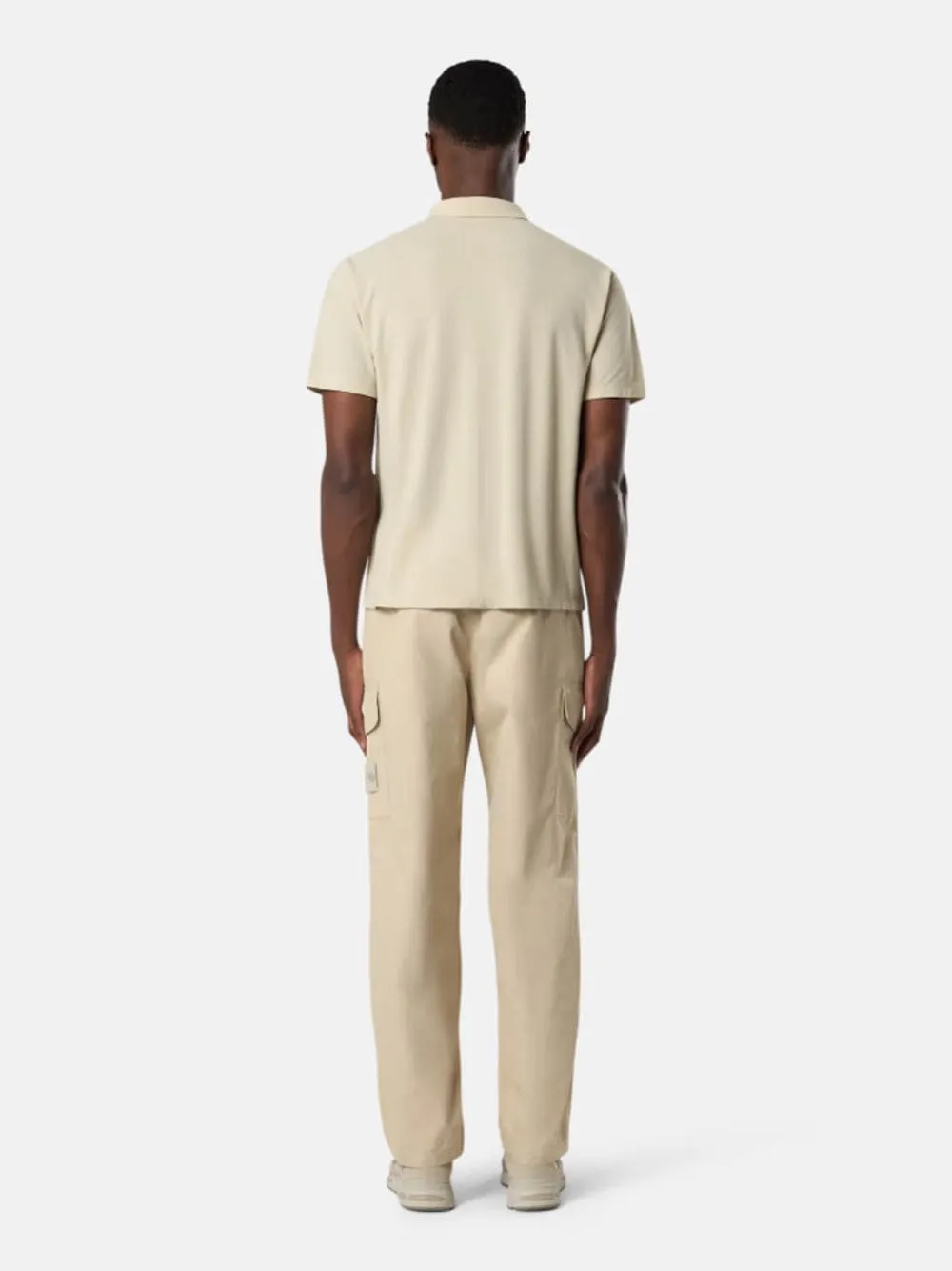 Beige Cotton Crepe Jersey Polo Shirt sold by Fashion Clinic product image thumbnail 4