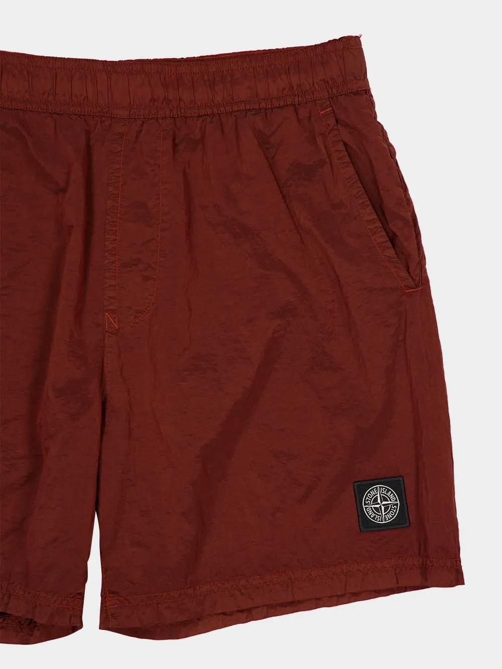 Rame Red Nylon Metal Econyl® Swim Trunks sold by Fashion Clinic product image thumbnail 3