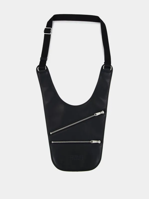 Black Leather Shoulder Bag sold by Fashion Clinic