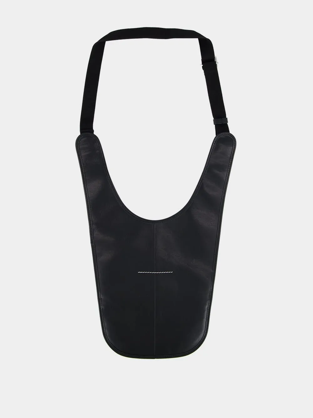 Black Leather Shoulder Bag sold by Fashion Clinic product image thumbnail 2