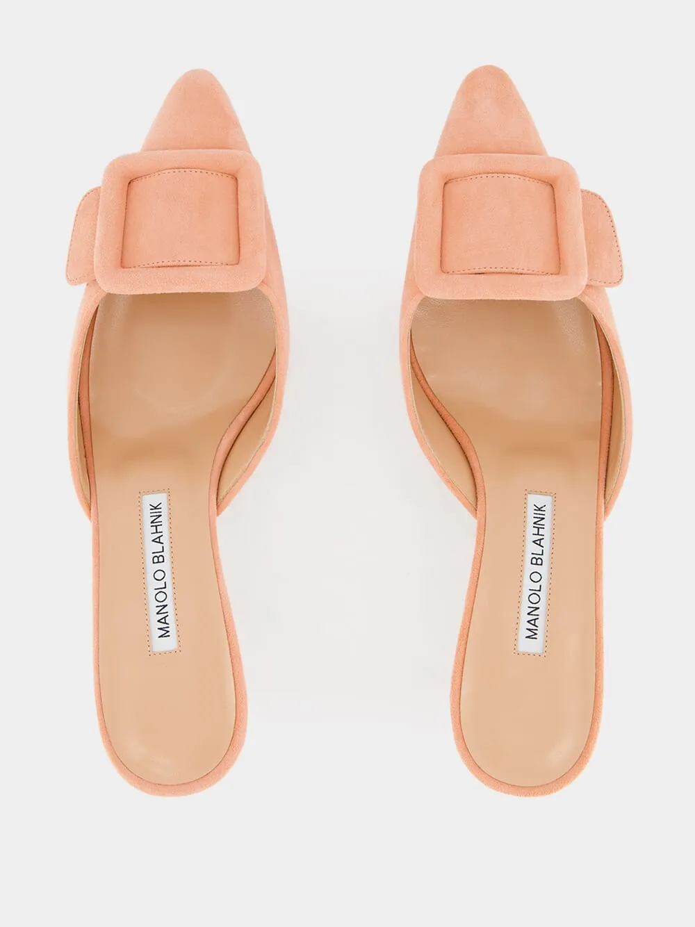 Maysale Light Pink Suede Kitten Heel Mules sold by Fashion Clinic product image thumbnail 4