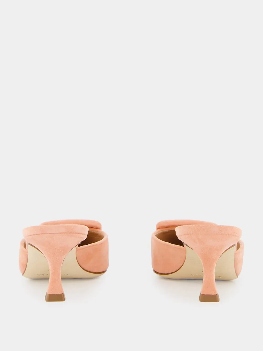 Maysale Light Pink Suede Kitten Heel Mules sold by Fashion Clinic product image thumbnail 5