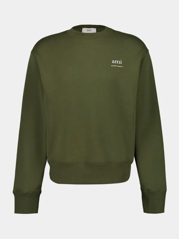 Loden Green Cotton Sweatshirt sold by Fashion Clinic