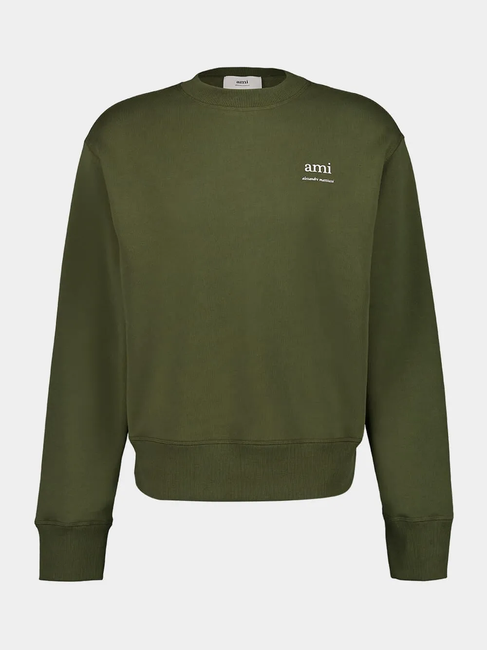 Loden Green Cotton Sweatshirt sold by Fashion Clinic