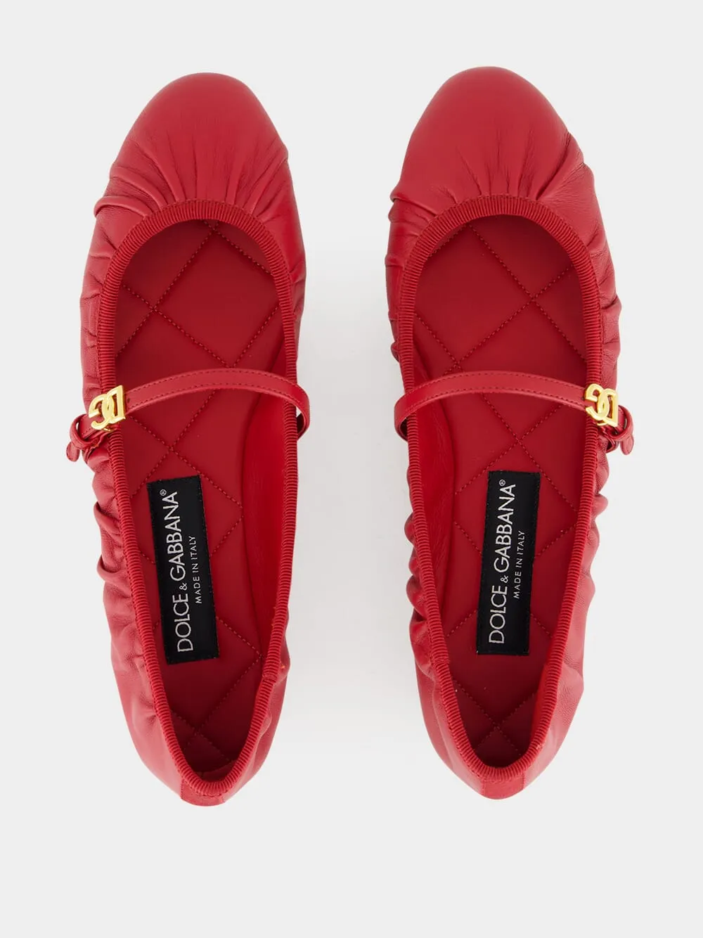 Red Nappa Leather Ballet Flats sold by Fashion Clinic product image thumbnail 4