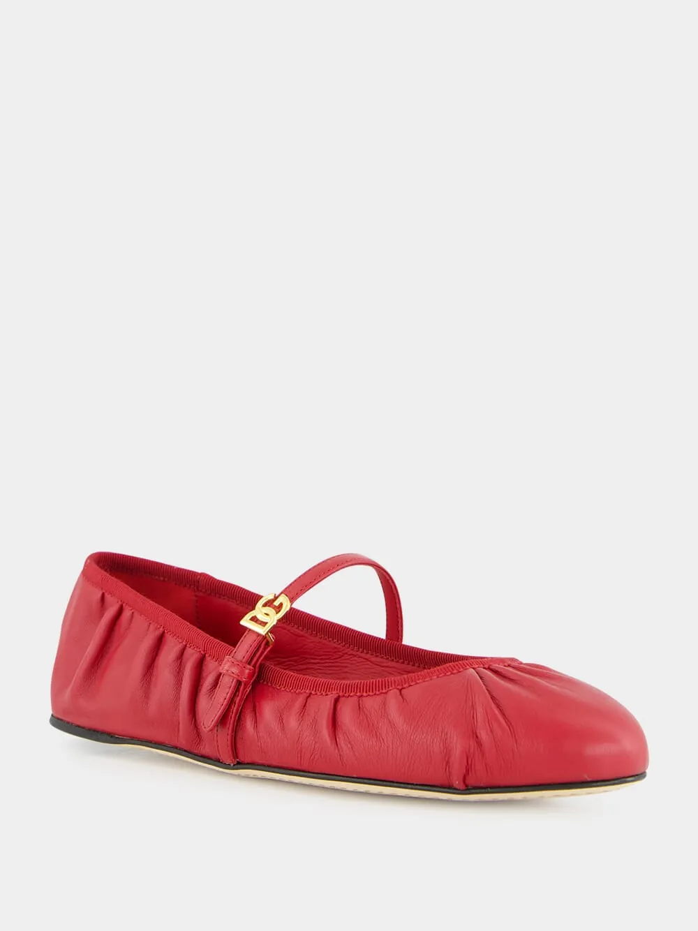 Red Nappa Leather Ballet Flats sold by Fashion Clinic product image thumbnail 2
