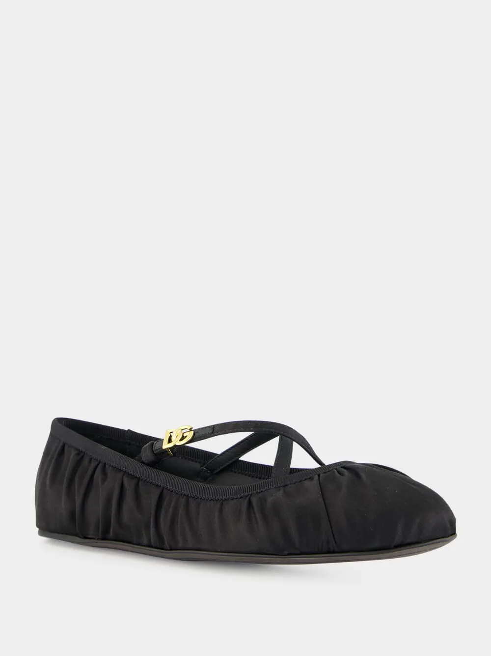 Black Satin Ballet Flats sold by Fashion Clinic product image thumbnail 2