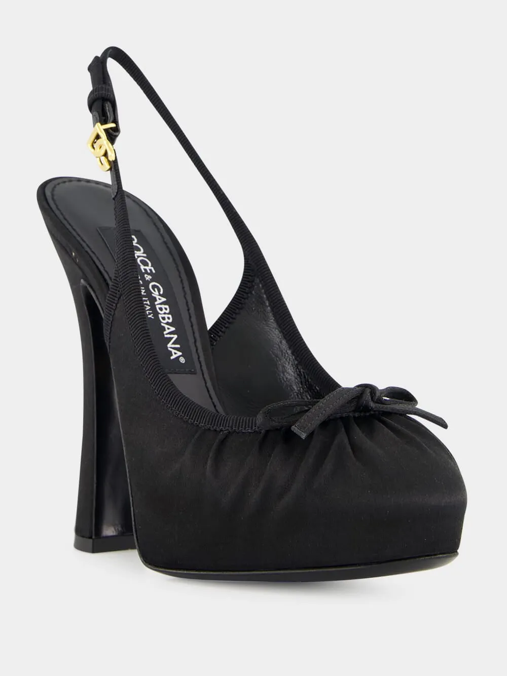 Black Satin Slingbacks sold by Fashion Clinic product image thumbnail 2