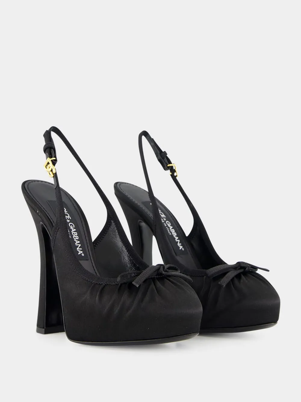 Black Satin Slingbacks sold by Fashion Clinic product image thumbnail 3