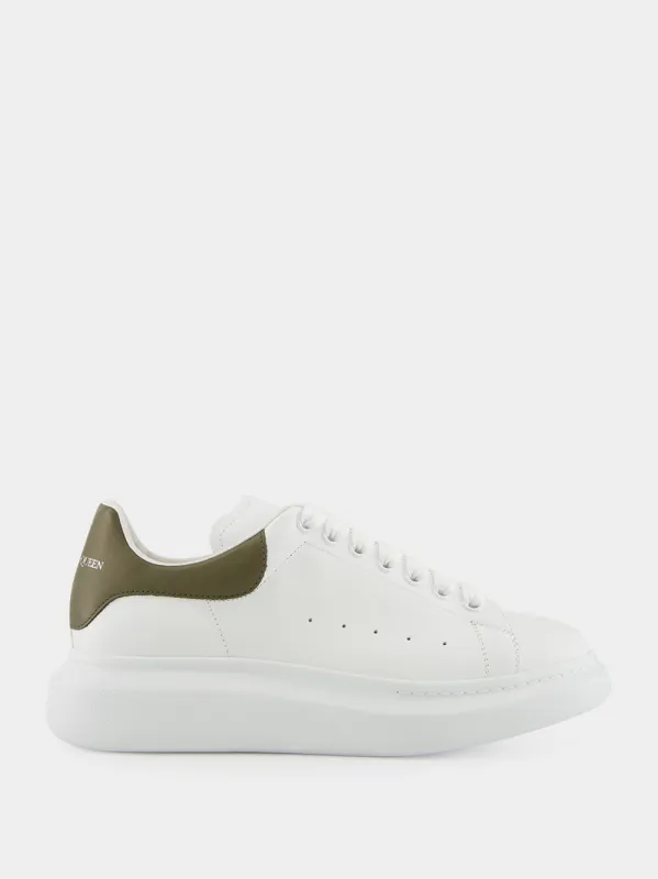 Men's White and Khaki Oversized Sneakers sold by Fashion Clinic