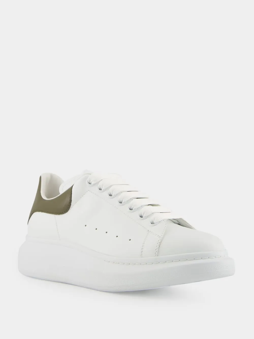 Men's White and Khaki Oversized Sneakers sold by Fashion Clinic product image thumbnail 2