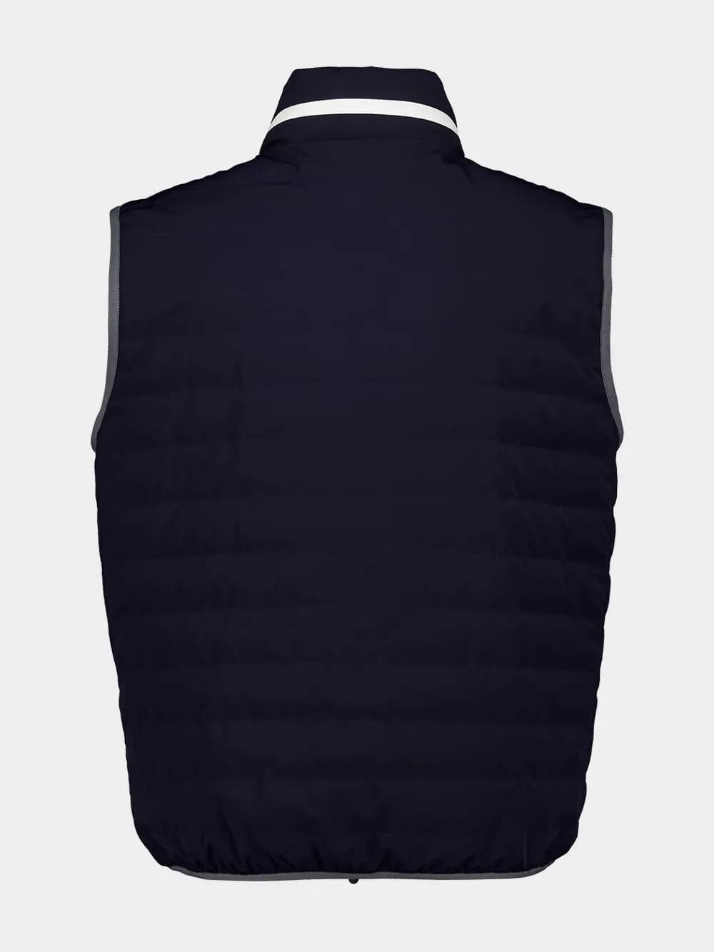 Navy Bonded Nylon Down Vest sold by Fashion Clinic product image thumbnail 4
