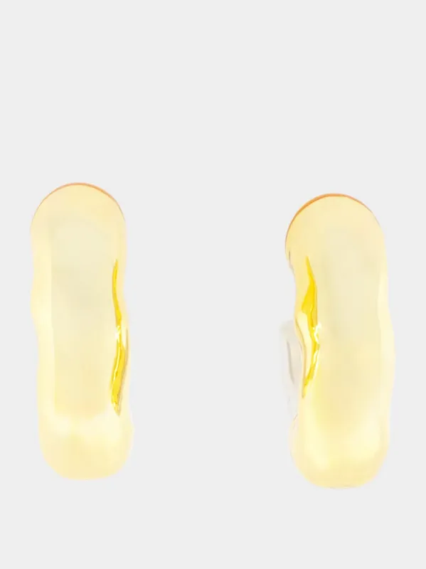 Gold and Silver Hammered Hoop Earrings sold by Fashion Clinic