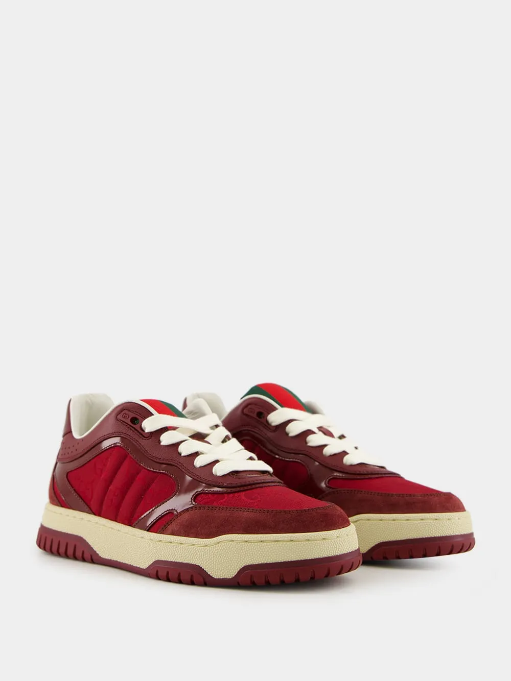 Rosso Ancora Red Re-Web Suede Low-Top Sneakers sold by Fashion Clinic product image thumbnail 3
