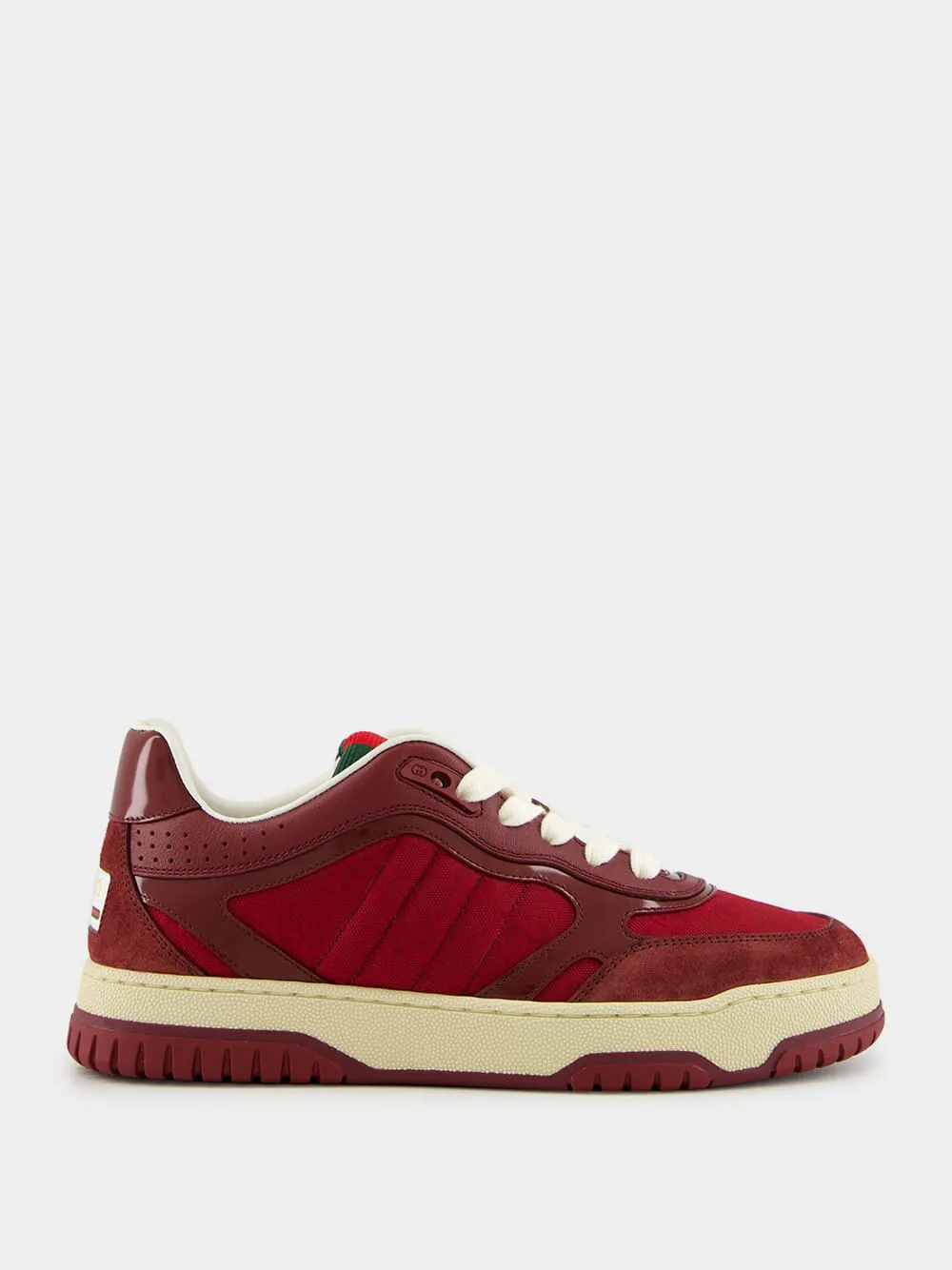 Rosso Ancora Red Re-Web Suede Low-Top Sneakers sold by Fashion Clinic